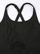 Women's Hollow Cross Loose Fitness Wear Tank Top Jumpsuit - Stormyjay