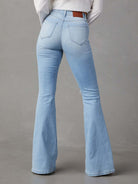 Women's washed ripped high-waisted denim wide-leg trousers - Stormyjay