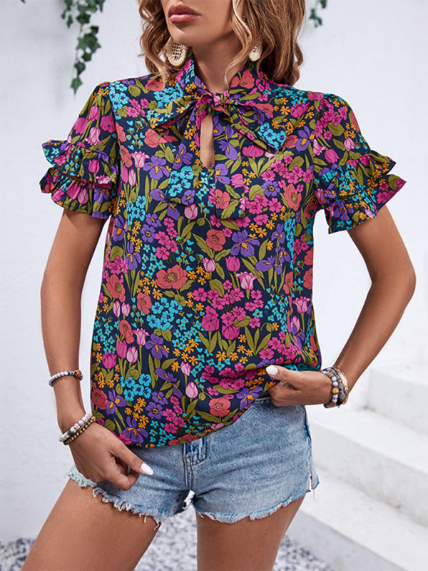 New women's clothing new printed ethnic style shirts - Stormyjay