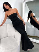 Sexy tube top long dress slit cocktail dress backless long dress - Stormyjay