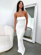 Sexy tube top long dress slit cocktail dress backless long dress - Stormyjay