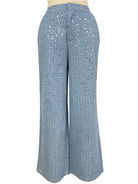 Women's Casual Sequined Denim Straight Pants - Stormyjay