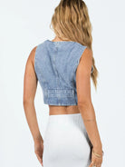 New women's V-neck denim hot girl vest top - Stormyjay