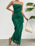 Spring and summer solid color slim fit tube top dress - Stormyjay