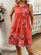 Spring and summer casual holiday sleeveless printed dress - Stormyjay