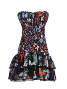 New tube top design ultra short ruffle floral dress - Stormyjay