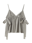 New women's wear with lace-up ruffled top - Stormyjay