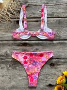 Women's new sexy low waist printed beach bikini set - Stormyjay