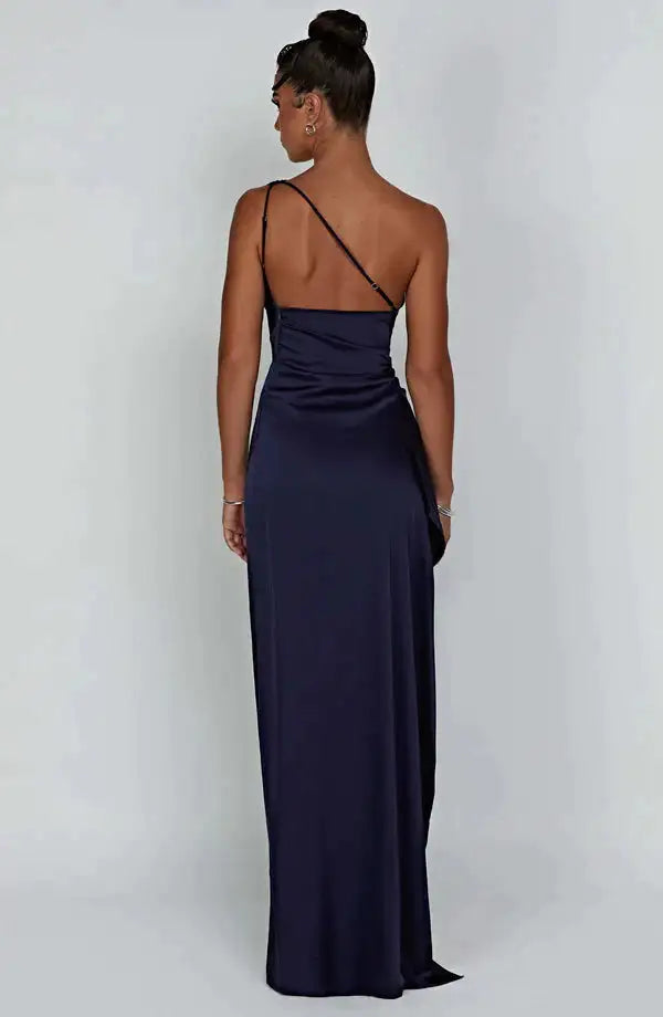 Satin One-Shoulder Sexy Prom Dresses - Stormyjay