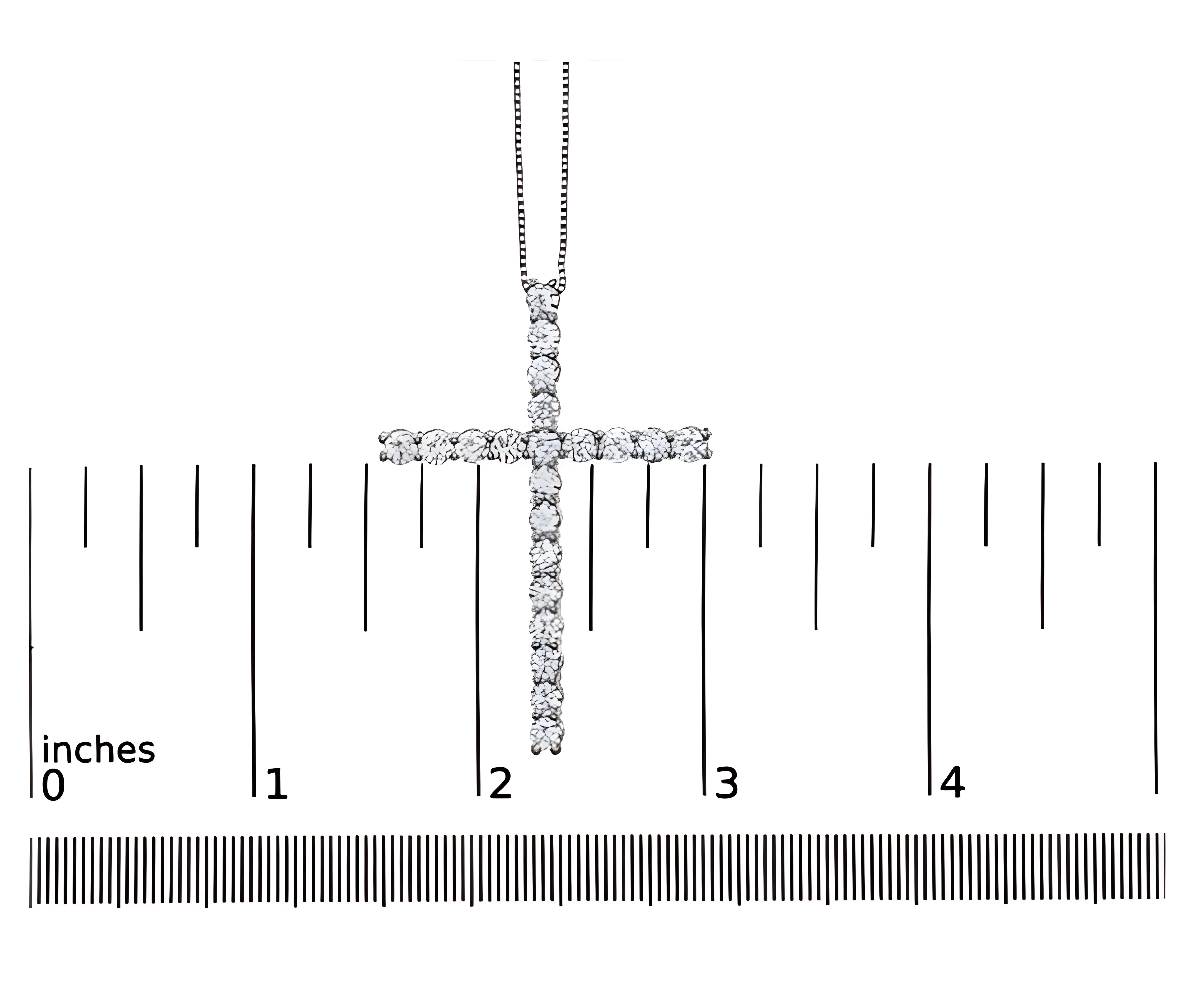 14K White Gold 4.0 Cttw Lab Grown Diamond Cross 18" Inch Pendant Necklace (F-G Color, VS2-SI1 Clarity) - Stormyjay