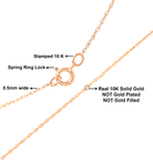 10K Gold 0.5 mm Slender & Dainty Fine Rope Chain Necklace - Stormyjay