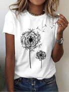 Women's T-shirt Printed Short Sleeve Basic Round Neck Regular Fit - Stormyjay