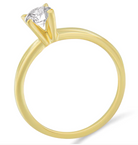 GIA Certified 14k Gold 1/2 Cttw Diamond Solitaire Engagement Ring (H Color, SI1 Clarity) - Size 6 - Stormyjay