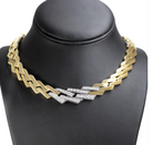 14k Yellow Gold 2 3/4 Cttw Pave Diamond Miami Cuban Curb Link Chain 16" Necklace (H-I Color, SI1-SI2 Clarity) - Stormyjay