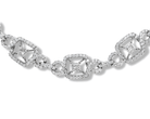 18K White Gold 5.00 Cttw Diamond "Duchess" Station and Link Collar Necklace (F-G Color, VS2-SI1 Clarity) - 17 Inches - Stormyjay