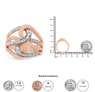 10K Rose Gold 1/2 Cttw Round-Cut Diamond Intertwined Multi-Loop Cocktail Ring (I-J Color, I1-I2 Clarity) - Stormyjay