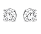 14K White Gold 3/4 Cttw Lab Grown Diamond 4-Prong Classic Stud Earrings (F-G Color, VS2-SI1 Clarity) - Stormyjay