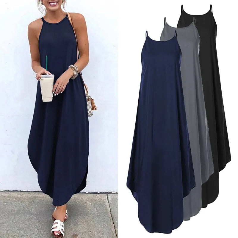 Sexy Sleeveless Summer Long Dresses - Stormyjay