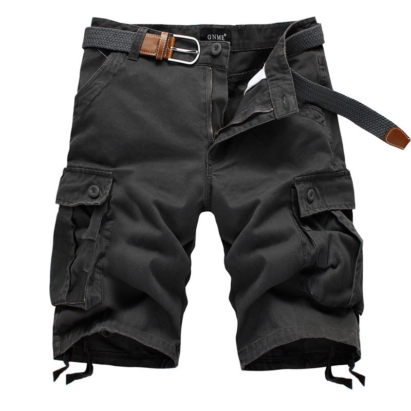 Straight Leg Cropped Pants Men's Loose Casual Pants Outdoor Sports Cargo Shorts (Without Belt) - Stormyjay