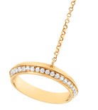 14K Yellow Gold 1/4 Cttw Diamond Ring and Bracelet Hand Chain (G-H Color, SI1-SI2 Clarity) - 7" - Stormyjay