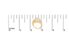 14K Yellow Gold 1 1/3 Cttw Channel Set Diamond Bypass Cocktail Ring (J-K Color, I1-I2 Clarity) - Ring Size 7 - Stormyjay