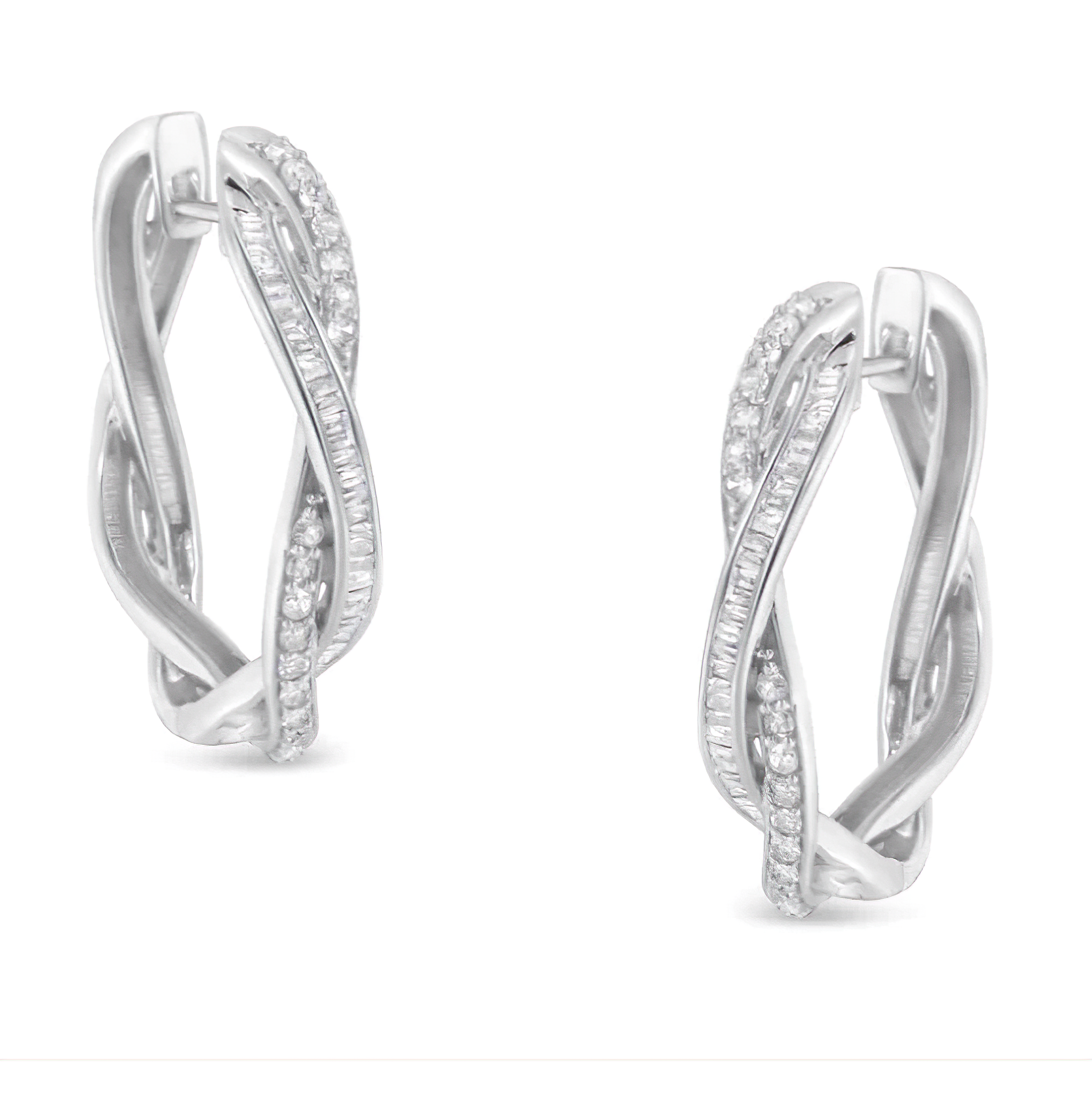 Sterling-Silver Diamond Hoop Earring (0.75 cttw, I-J Color, I2-I3 Clarity) - Stormyjay