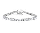 14K White Gold 4-Prong Set Lab Grown Round Diamond Classic Tennis Bracelet (F-G Color, VS1-VS2 Clarity) - 7.25 Inches - Stormyjay