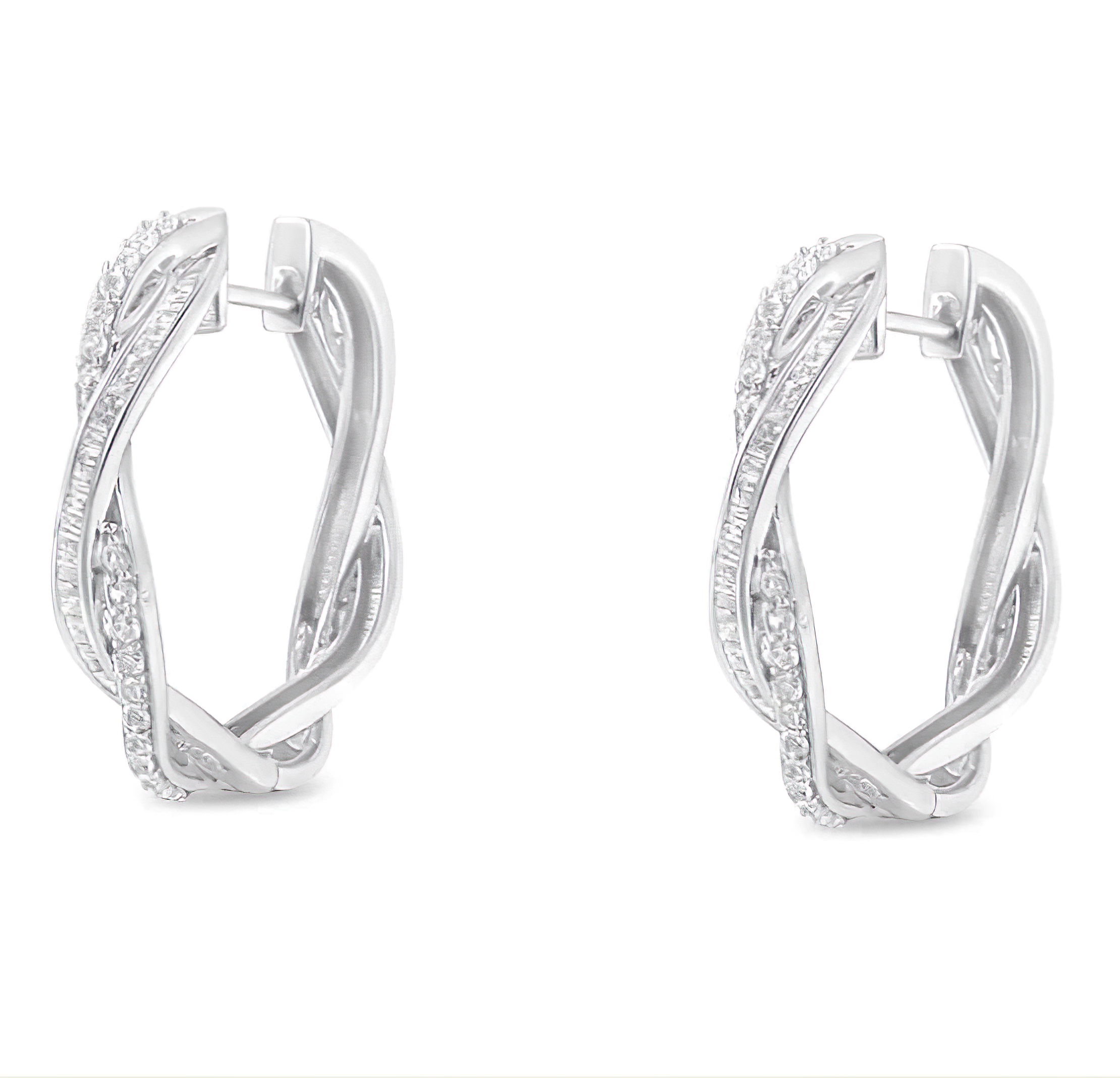 Sterling-Silver Diamond Hoop Earring (0.75 cttw, I-J Color, I2-I3 Clarity) - Stormyjay