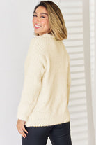 Round Neck Dropped Shoulder Sweater - Stormyjay