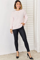 Round Neck Dropped Shoulder Sweater - Stormyjay