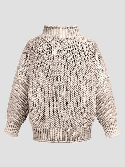 Turtleneck Long Sleeve Sweater - Stormyjay