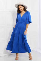 Culture Code Full Size My Muse Flare Sleeve Tiered Maxi Dress - Stormyjay