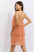 Culture Code By The River Full Size Cascade Ruffle Style Cami Dress in Sherbet - Stormyjay