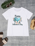 HAPPY VALENTINE'S DAY Round Neck Short Sleeve T-Shirt