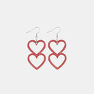 Cutout Heart Shape Wood Earrings