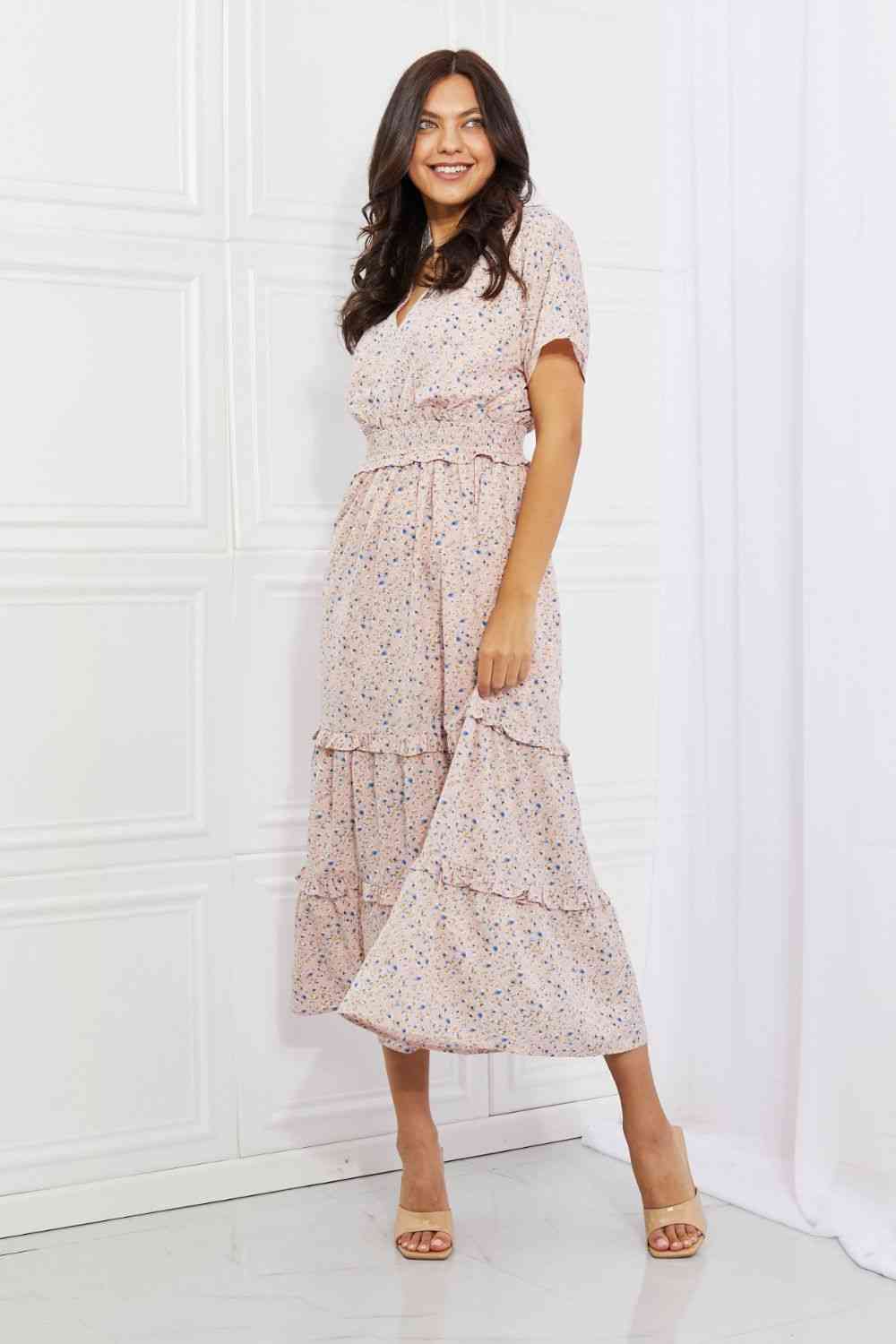 HEYSON Sweet Talk Kimono Sleeve Maxi Dress in Blush Pink - Stormyjay