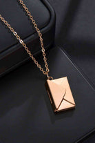 Envelope Pendant Stainless Steel Necklace