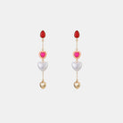 Heart Alloy Dangle Earrings