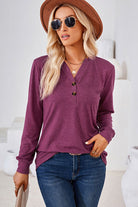 Notched Long Sleeve T-Shirt - Stormyjay