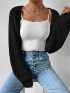 Open Front Long Sleeve Cardigan - Stormyjay