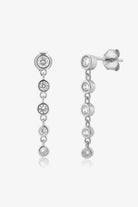 Inlaid Zircon 925 Sterling Silver Earrings