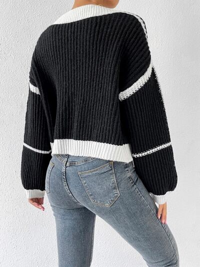 Open Front Dropped Shoulder Cardigan - Stormyjay