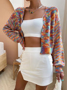 Open Front Dropped Shoulder Cardigan - Stormyjay