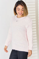 Round Neck Dropped Shoulder Sweater - Stormyjay