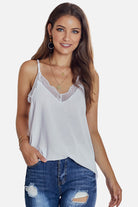 Lace Cami Tank with Lace Neckline and Racerback