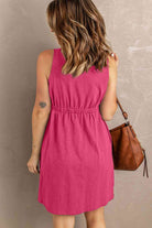 Sleeveless Button Down Mini Magic Dress - Stormyjay