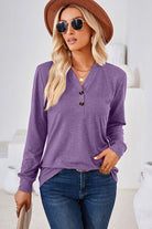 Notched Long Sleeve T-Shirt - Stormyjay