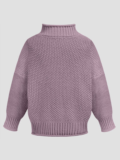 Turtleneck Long Sleeve Sweater - Stormyjay