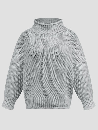 Turtleneck Long Sleeve Sweater - Stormyjay