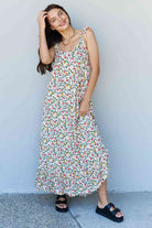 Doublju In The Garden Ruffle Floral Maxi Dress in Natural Rose - Stormyjay